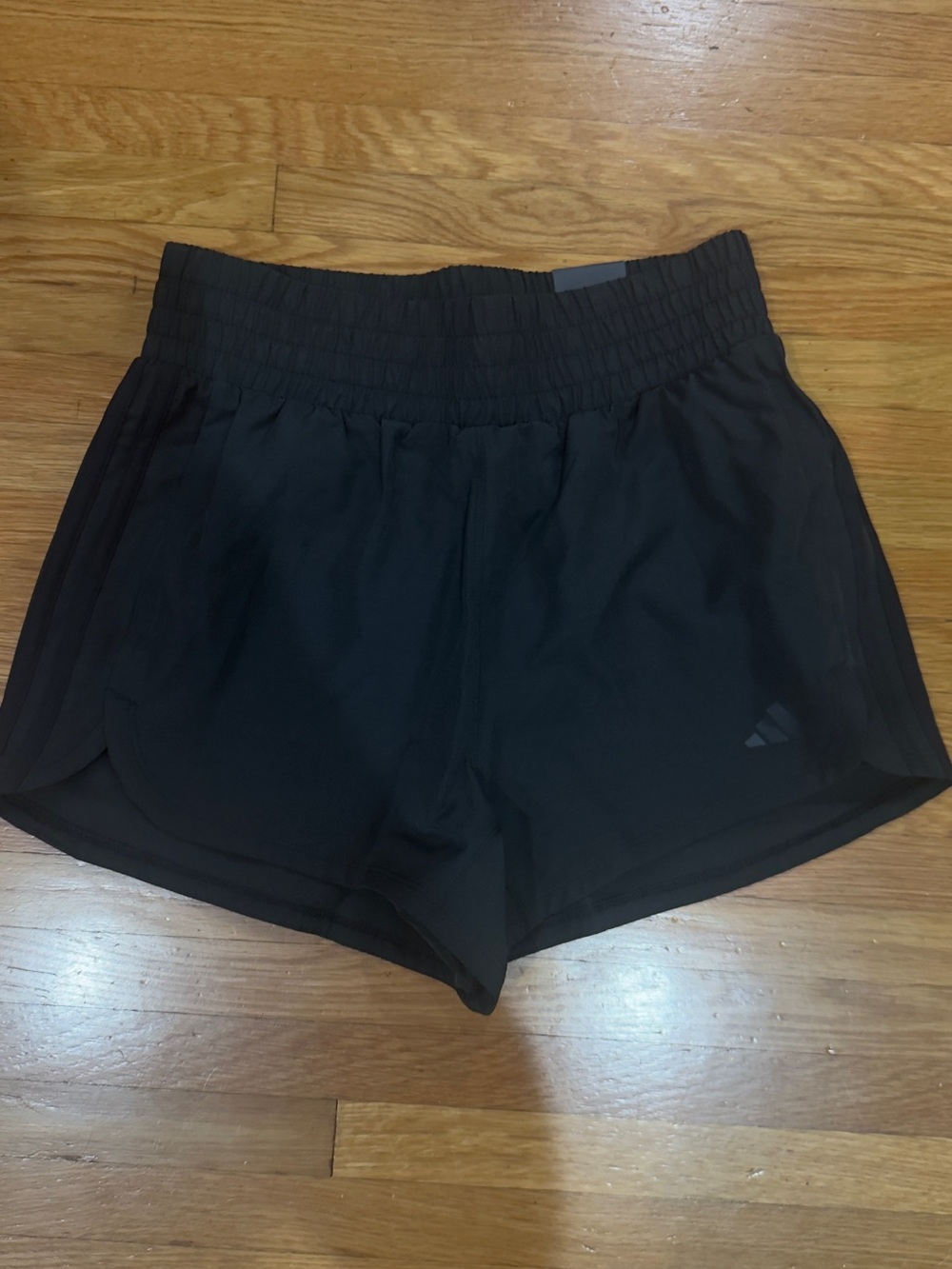 adidas Womens Pacer Training 3-Stripes Woven High-Rise Shorts